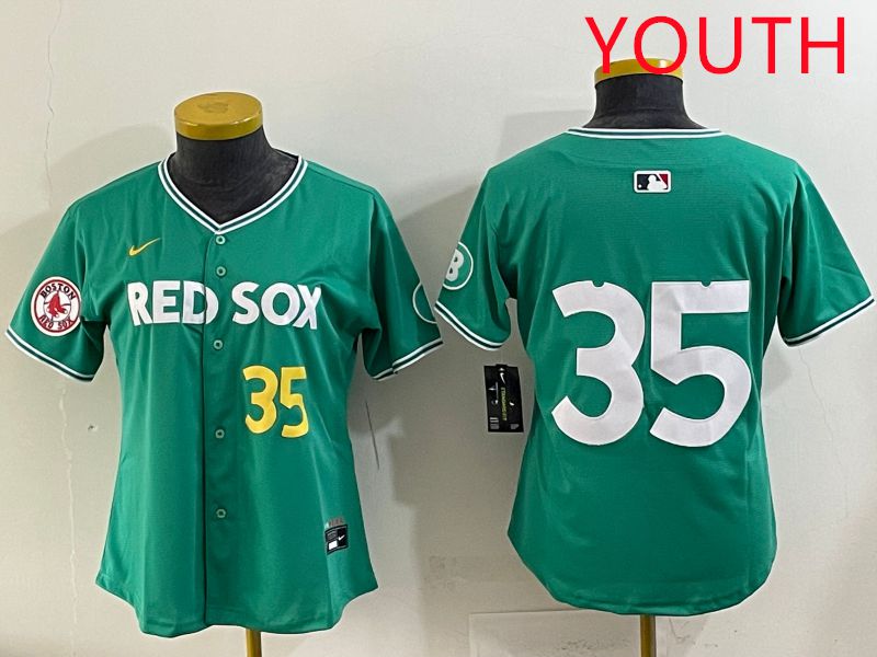 Youth 2025 Boston Red Sox #35 No Name Dark Green Joint Name Nike MLB Jersey style 7